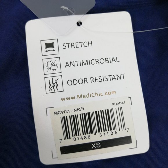 Medichic Scrub Top Women's XS Navy MC4121 - Picture 4 of 7